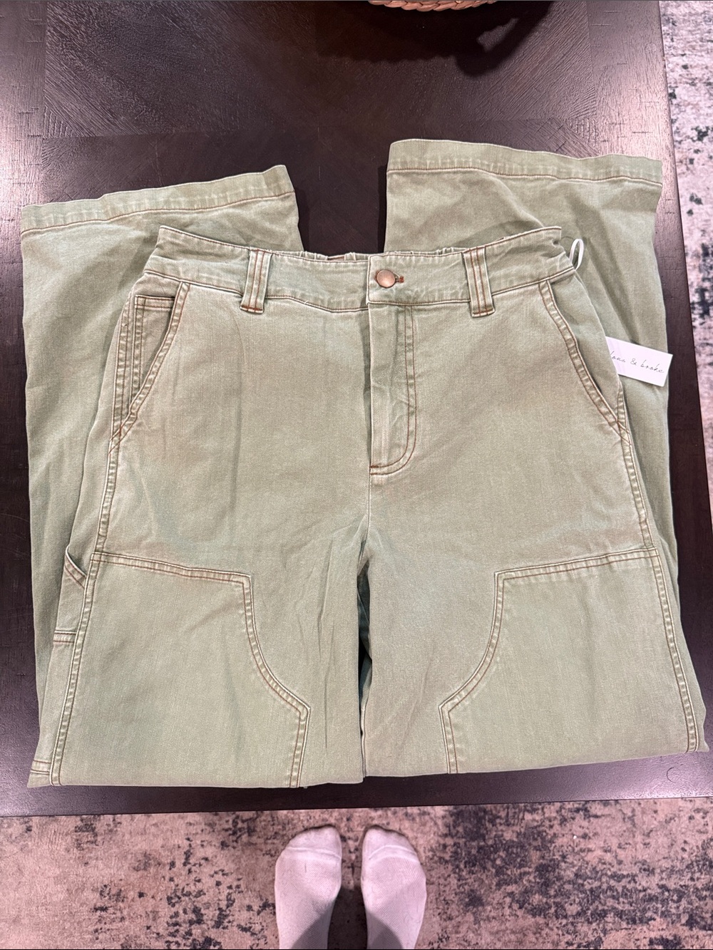 Women’s Olive Green Utility Jeans